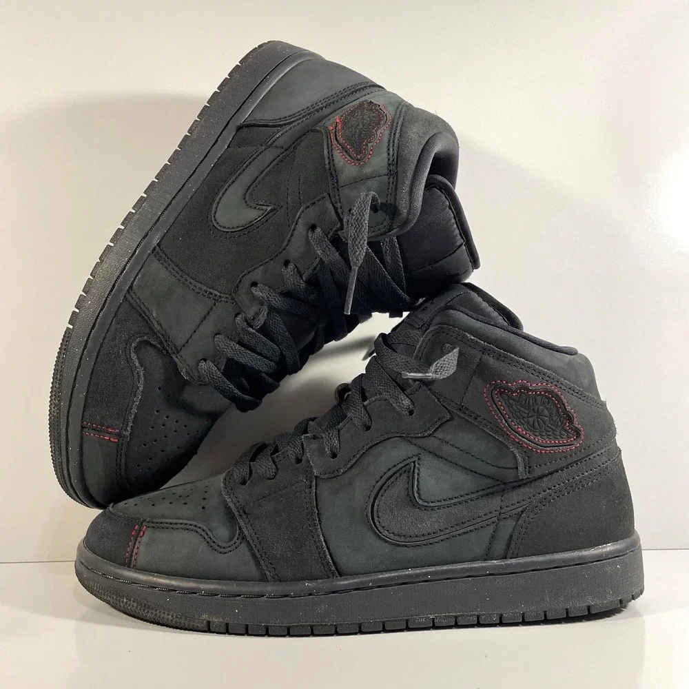 Nike Mens Size 9 Air Jordan 1 Mid SE Craft Dark Smoke Grey Black FD8634-001